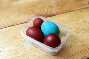 Colored easter eggs