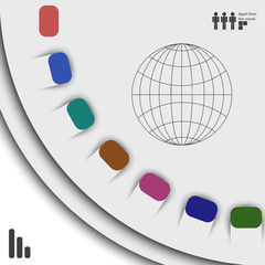 Infographics with space for text, stickers, banners and lines.