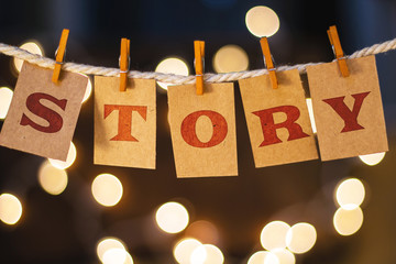 Story Concept Clipped Cards and Lights