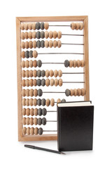 abacus notebook and pen