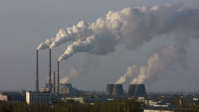The smoking pipes of termal power station