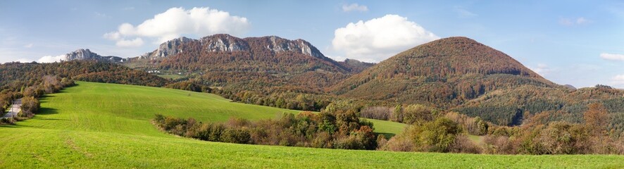 Naklejka premium Vrsatec and Vrsatecke Podhradie village - Slovakia
