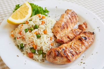 Chicken breast with white rice