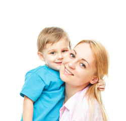 Portrait of  boy  with mother 