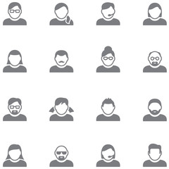 Simple icons of users.