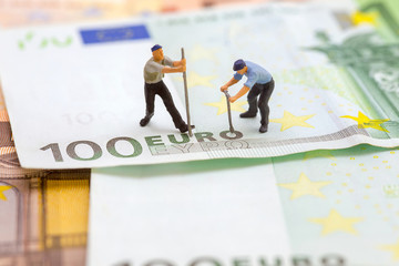 Geldpolitik Euro - obrazy, fototapety, plakaty