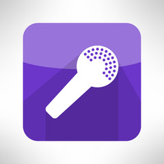 Microphone icon in modern flat design. Clean and simple mic sign