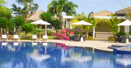 Tropical swimming pool in Viet Nam