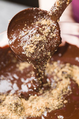 Ingredients for preparation of artisanal chocolate bar