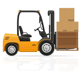 forklift truck vector illustration