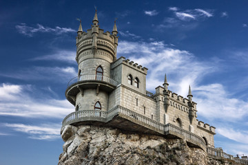 Fototapeta na wymiar Swallow's nest castle, Crimea, Russia. Medieval knight's castle.