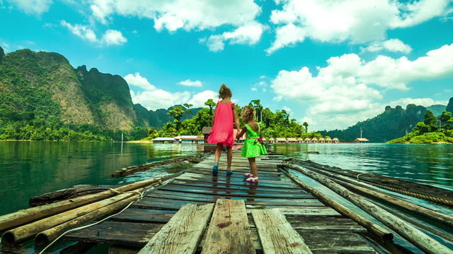Cheow Lan Lake or Rajjaprabha Dam Reservoir, Thailand.