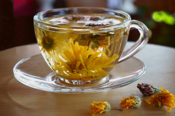 cup of flower tea