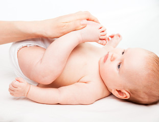 Infant leg massage