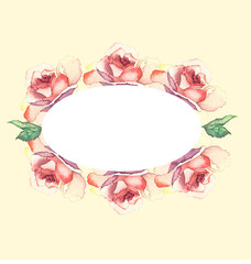 Seamless pattern with flowers rose watercolor