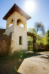 Fototapeta premium Stone tower with a fence