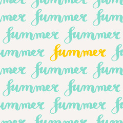 Naklejka na ściany i meble Typographic Design Summer Seamless Pattern