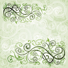 Abstract floral grunge background