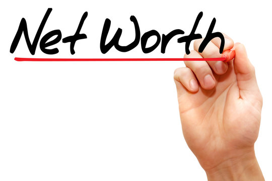 Hand Writing Net Worth With Marker, Business Concept