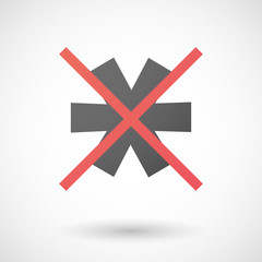 Not allowed icon with an asterisk