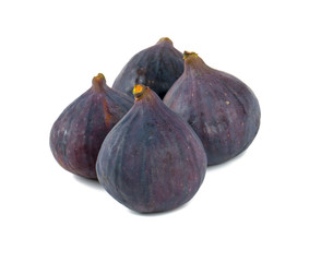 fresh figs isolated on  white