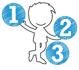 Short People Scribble - one two three