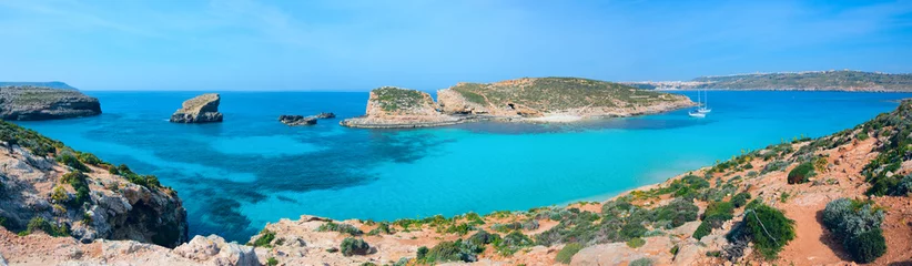 Schilderijen op glas blue lagoon Comino island Malta Gozo © luchschenF