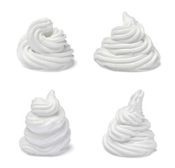 whipped cream sweet food white