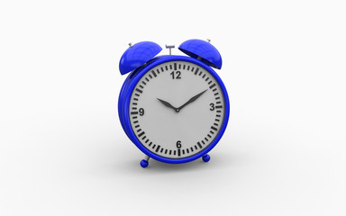 3d illustration of old fashioned alarm clock on white background