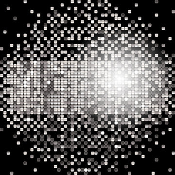 banner of silver sequins