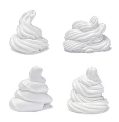 whipped cream sweet food white