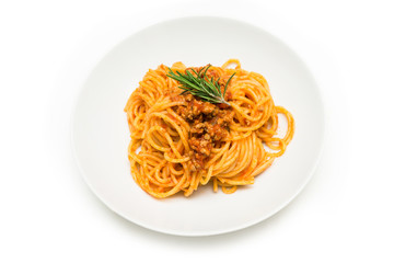 Piatto di spaghetti al ragù