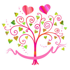 Plakat Vector love tree