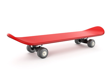 red skateboard