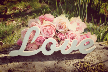 Hochzeitskarte - Love - nostalgisch