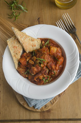 Spiced sausage and cannellini stew