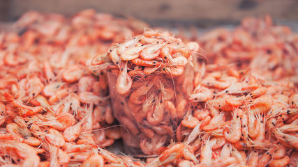 Traditional asian fish market