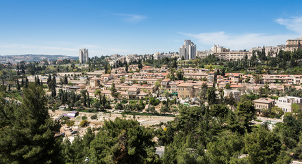 Fototapeta na wymiar Mishkenot Sha’ananim neighborhood