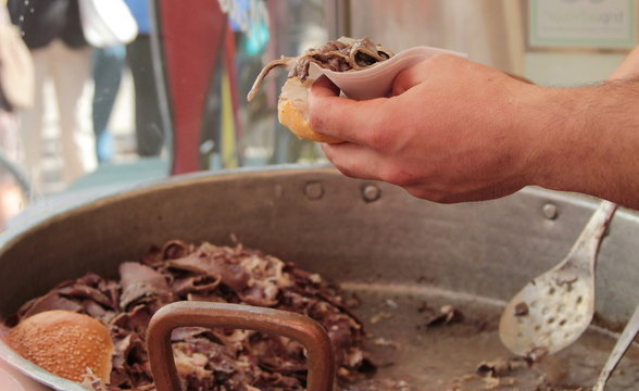 cibo di strada, il panino con la milza