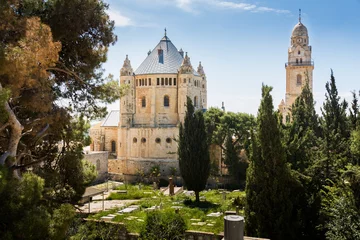 Dekokissen Dormition Abbey viewed from the Jerusalem city wall © LevT