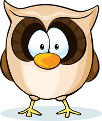 cute owl vector - isolated on white background