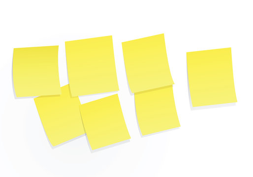 Sticky Notes On White Board