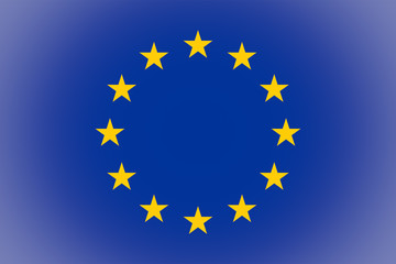 Flag of Europe vignetted - obrazy, fototapety, plakaty