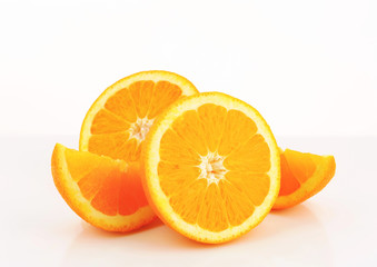 Orange halves and wedges