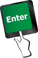 message on keyboard enter key, for online support concepts.