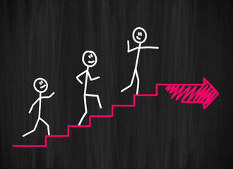 tafel mk treppe hochlaufen pfeil IV