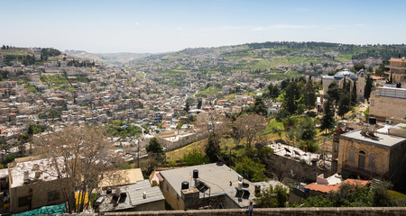 View of Silwan neighborhood in Jerusalem