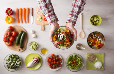Fresh garden salad bowl