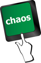 chaos keys on computer keyboard, business concept