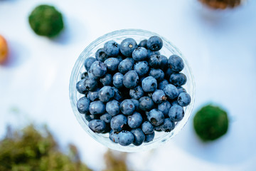 Blueberries in a saucer